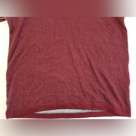 Sundance Highland Stitch Henley Burgundy Long Sleeve Pullover Sweater Size Large - Picture 4 of 5
